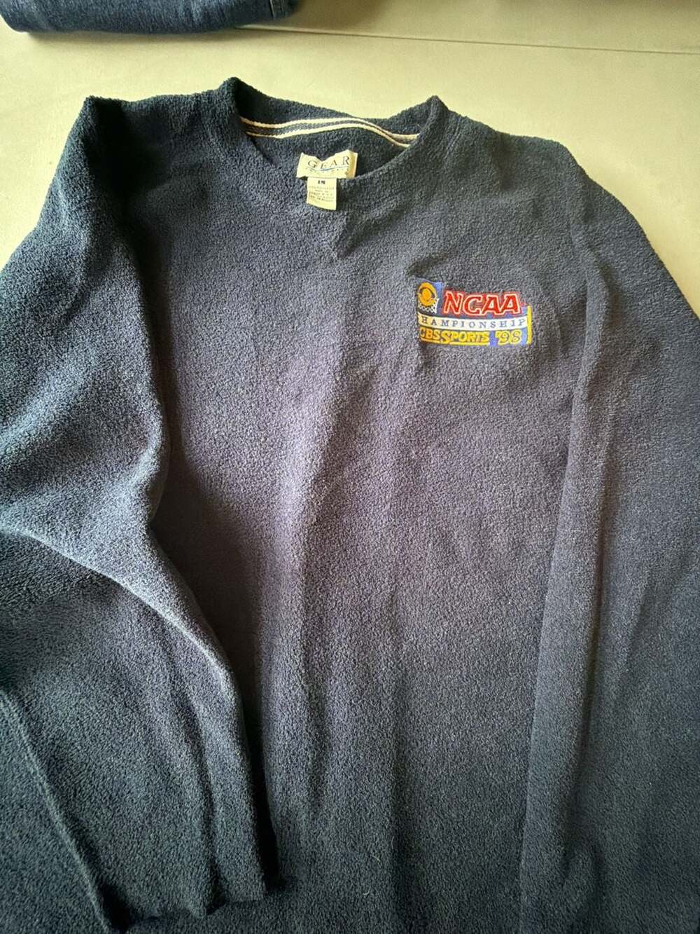 Gear For Sports Vintage 1998 NCAA Championship CBS Sports Navy Blue Fleece Sweat